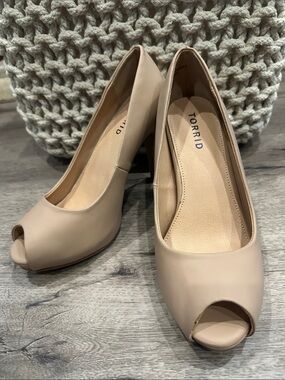 torrid Blush Peep-Toe Wedge Heels